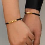 Pulsera Oro 18k Con Esferas Diamantadas — imagen 1